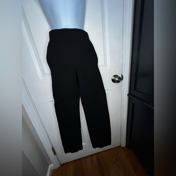 Loft Women's Small Black Pull On Straight Leg Ankle Crop Pants Ponte Stretch S - Picture 5 of 14